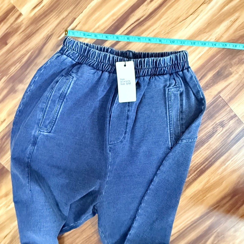 Jaded Gypsy Harem Style Denim Blue Joggers - Picture 5 of 6